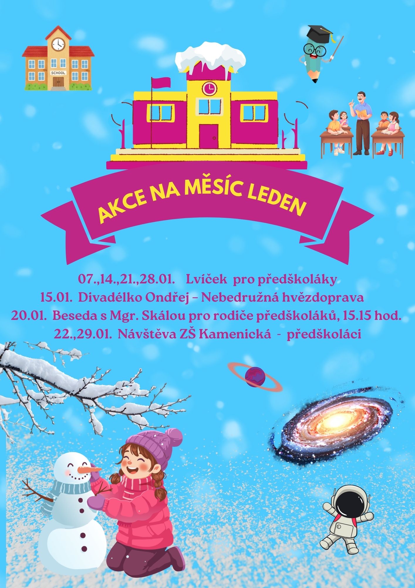 Akce školky v měsíci lednu